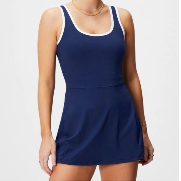 Fabletics Dresses & Skirts - Fabletics Sporty Built‎ In Short Mini Tennis Dress Navy Blue New NWT Size XXL